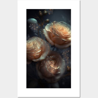 Iridescent pastel roses 12 Posters and Art